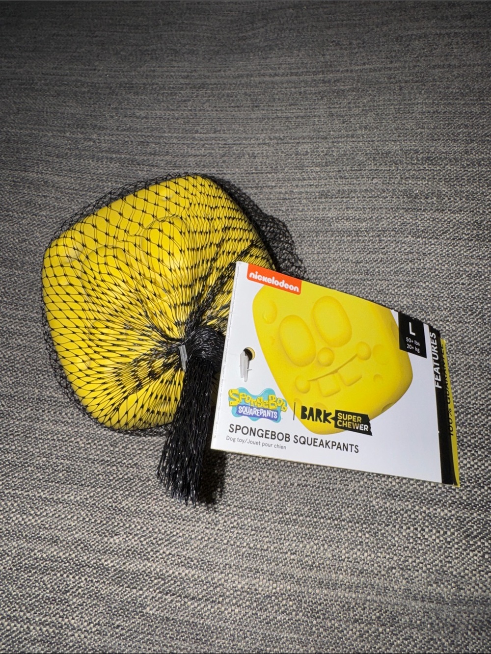 Bark SpongeBob SqueakPants Dog Toy - Yellow